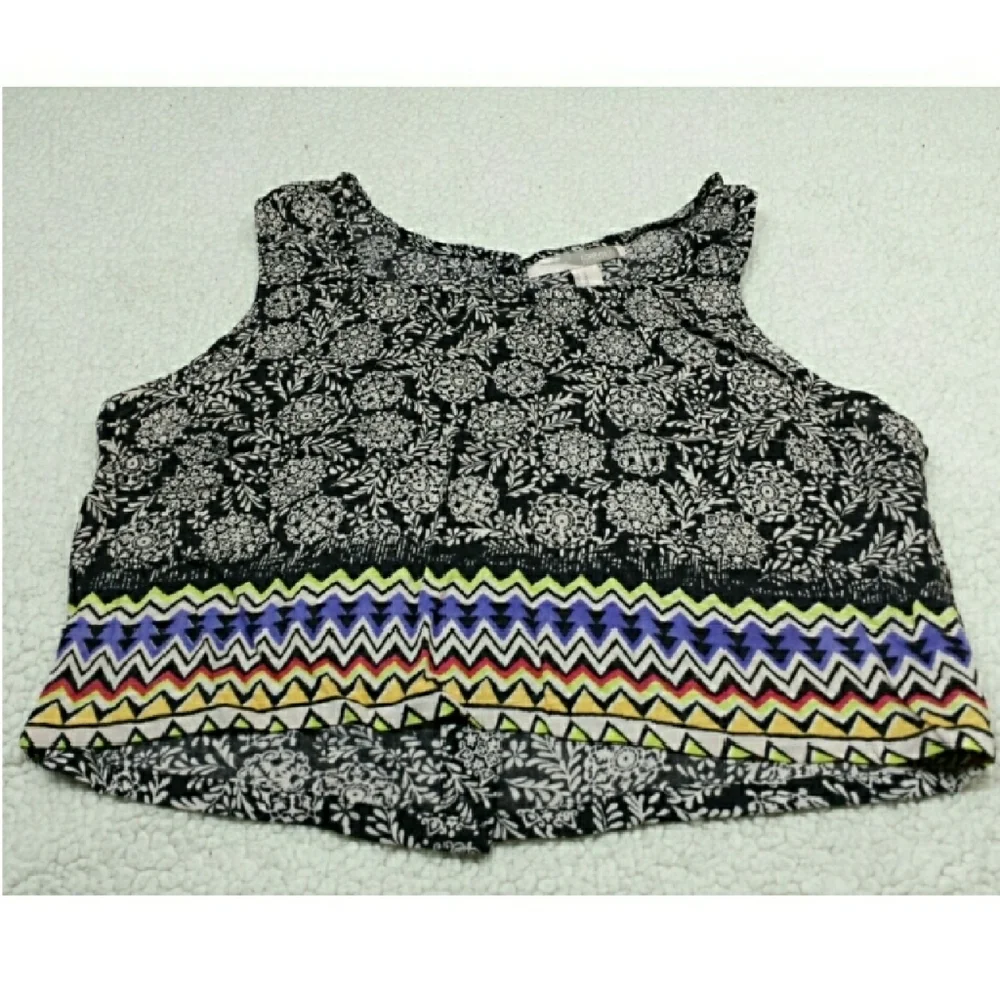 FOREVER 21 floral multi-color crop top size M - Picture 1 of 5